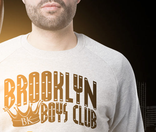 BROOKLYN BOYS CLUB - BROOKLYN T-SHIRT - SILK SCREEN PRINTED SHIRT.